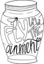 Jar in doodle style. Sketch with inspiration