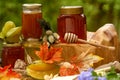 Jar of fresh honey and starfruit