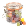 Jar Of Fruit Gum Candy Royalty Free Stock Photo