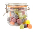 Jar Of Fruit Gum Candy Royalty Free Stock Photo