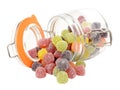 Jar Of Fruit Gum Candy Royalty Free Stock Photo