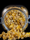 Jar full of dried mullein