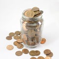 Jar full of Pennies Royalty Free Stock Photo