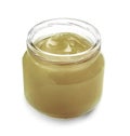 Jar with hemp lotion Royalty Free Stock Photo