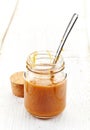 Jar of homemade caramel cream