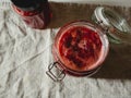 Jar of homemade seasonal jam