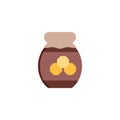 Jar of honey flat icon