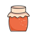 Jar of honey or jam clipart