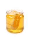 Jar with honeycomb Royalty Free Stock Photo
