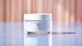 A jar of hydrating face mask infused with collagen and hyaluronic acid. Skin rejuvenation, moisture infusion, skincare luxury,