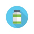 Jar vector color flat icon Royalty Free Stock Photo