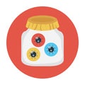 Jar vector color flat icon Royalty Free Stock Photo