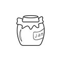 Jar of jam icon. Simple outline vector of autumn set for UI and UX, website or mobile application