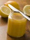 Jar of Lemon Curd Royalty Free Stock Photo