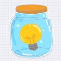 Jar of light bulb Royalty Free Stock Photo