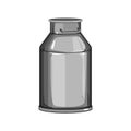 jar metal milk can cartoon vector illustration Royalty Free Stock Photo