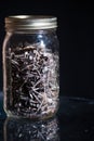 Jar of nails Royalty Free Stock Photo