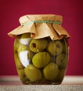 A jar of olives