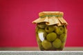 A jar of olives