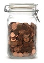 Jar of Pennies Royalty Free Stock Photo