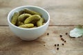 Jar of Pickled Gherkins Royalty Free Stock Photo