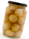 Jar of Pickled Onions Royalty Free Stock Photo