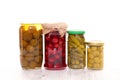 Jar of pickled vegetable,fruit Royalty Free Stock Photo