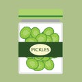 jar of pickles. Vector illustration decorative design