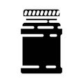 jar plastic package glyph icon vector illustration Royalty Free Stock Photo