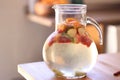 A jar of refreshing white sangria Royalty Free Stock Photo