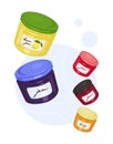 Jar. Set. A jar of honey. A jar of jam. Healthy food. Royalty Free Stock Photo