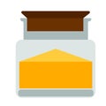 Jar spices flat illustration on white