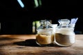 Jar of sugar and creamer Royalty Free Stock Photo