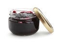 Jar with tasty sweet jam Royalty Free Stock Photo