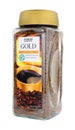 Jar of Tesco supermarket own brand gold blend instant coffee granules