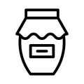 Jar vector thin  line icon Royalty Free Stock Photo