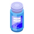 Jar of vitamins icon, isometric style Royalty Free Stock Photo