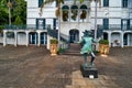 Jardim tropical garden, statue girl, Funchal in Madeira