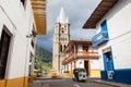 View of one of the beautiful streets of the small town of Jardin in the Southwestern Antioquia