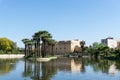 Jardin Jnan Sbil, Royal Park in Fes with its lake and towering palms, Fez, Morocco