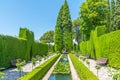 Jardines bajos at Generalife gardens in Granada, Spain Royalty Free Stock Photo