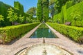 Jardines bajos at Generalife gardens in Granada, Spain Royalty Free Stock Photo