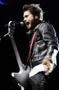 Jared Leto of 30 Seconds to Mars performing.