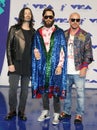 Jared Leto, Shannon Leto and Tomo Milicevic of Thirty Seconds to Mars Royalty Free Stock Photo