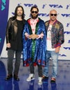 Jared Leto, Shannon Leto and Tomo Milicevic of Thirty Seconds to Mars Royalty Free Stock Photo