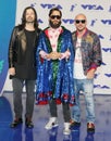 Jared Leto, Shannon Leto and Tomo Milicevic of Thirty Seconds to Mars Royalty Free Stock Photo