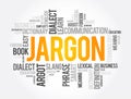Jargon word cloud collage, education concept background Royalty Free Stock Photo