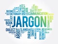 Jargon word cloud collage, education concept background Royalty Free Stock Photo