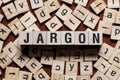 Jargon word written on wood block Royalty Free Stock Photo