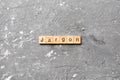 Jargon word written on wood block. Jargon text on cement table for your desing, Top view concept Royalty Free Stock Photo